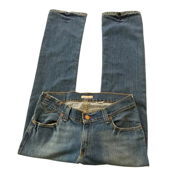 Levis 504 Red Tab Jeans Womens 14 Slouch Straight Leg Mid Wash Streetwear Denim - Picture 5 of 9